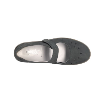 Ballerine confort à scratch en nubuck bleu ciel | Petite pointure femme | Semler