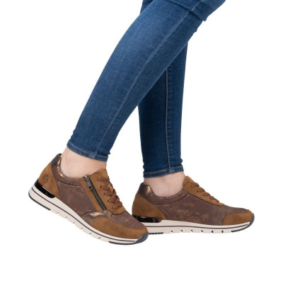 tennis stretch velours cognac|Grande taille femme|Remonte