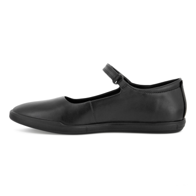 Ballerine sport avec bride en cuir noir | Grande pointure femme | Ecco