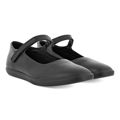 Ballerine sport avec bride en cuir noir | Grande pointure femme | Ecco