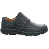 Tennis confort à velcro cuir noir  | Grande taille Homme| Jomos