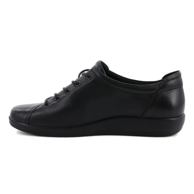 Basket lacets noir en cuir lisse | Grande pointure femme | ECCO