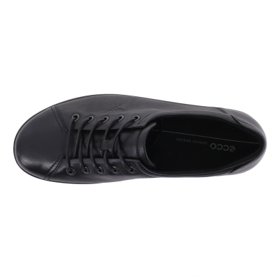 Basket lacets noir en cuir lisse | Grande pointure femme | ECCO