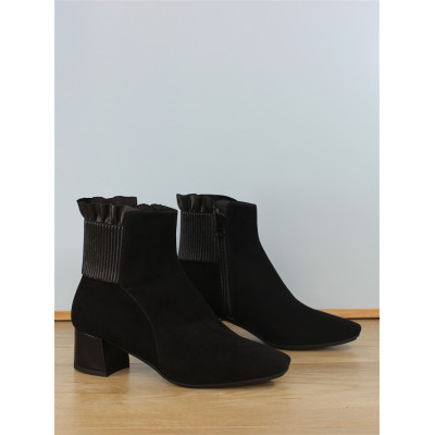 bottine nubuck noir