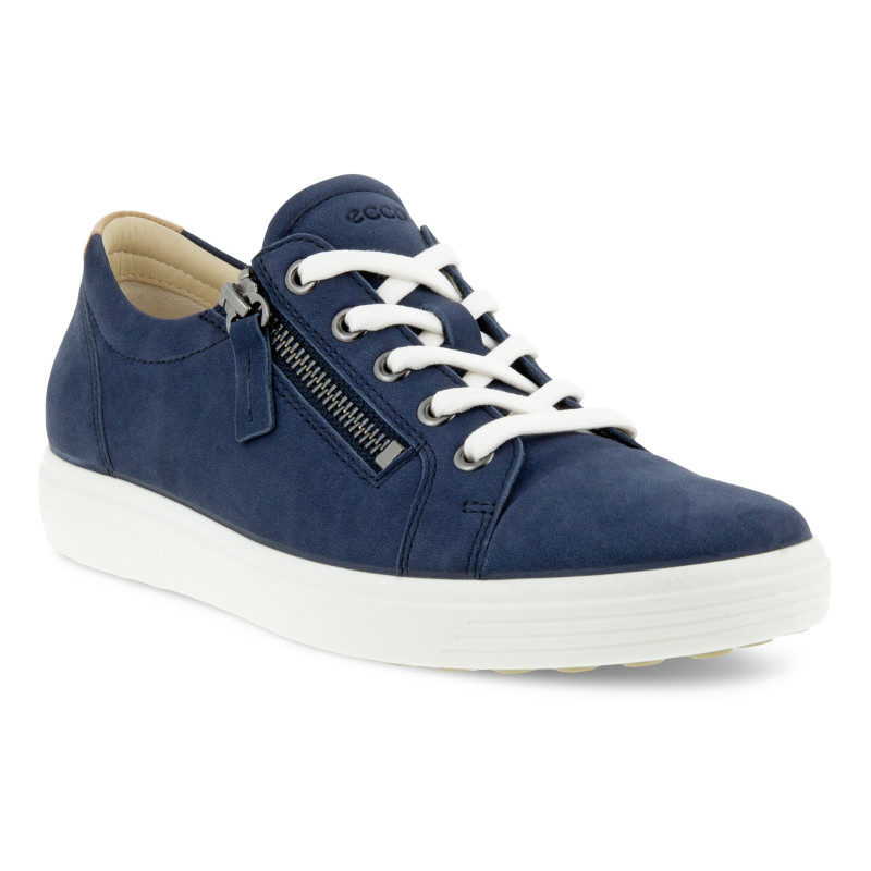 Chaussure basket nubuck marine zip | Grande taille femme | ECCO