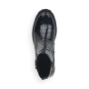 Boots en cuir vernis synthétique noir croco | Grande taille femme | REMONTE