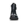 Boots en cuir vernis synthétique noir croco | Grande taille femme | REMONTE