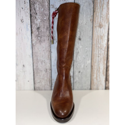 botte cuir lisse cognac| petite taille femme | Ellen Kassel