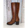 botte cuir lisse cognac| petite taille femme | Ellen Kassel
