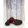 Bottine velours rouge| petite taille femme | Ellen Kassel