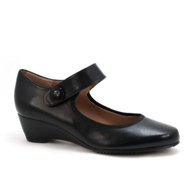 Escarpin bride à talon compensé | Petite taille femme confortable