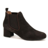 chelsea boots velours marron en petite taille femme