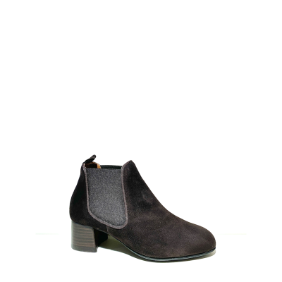 chelsea boots velours marron en petite taille femme