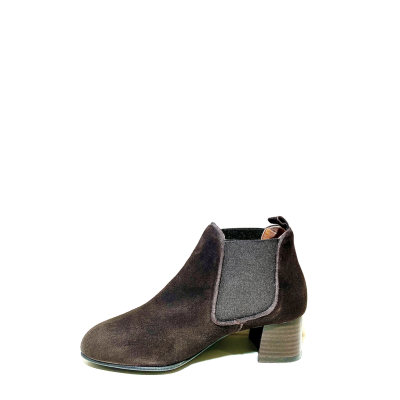 chelsea boots velours marron en petite taille femme