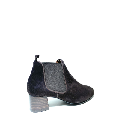 chelsea boots velours marron en petite taille femme