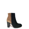 Bottine à haut talon en bi matière habillé | Petite taille femme | ELLEN KASSEL