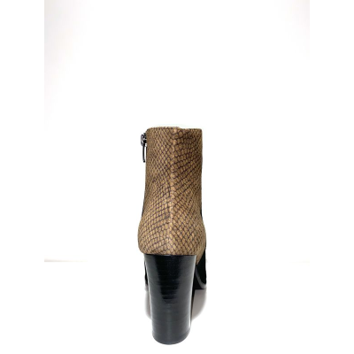 Bottine à haut talon en bi matière habillé | Petite taille femme | ELLEN KASSEL