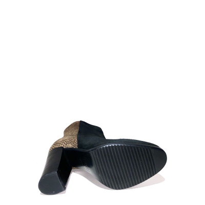 Bottine à haut talon en bi matière habillé | Petite taille femme | ELLEN KASSEL