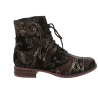 Chaussures boots à lacets noir multi en cuir | Grande taille femme | JOSEF SEIBEL