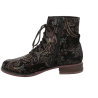 Chaussures boots à lacets noir multi en cuir | Grande taille femme | JOSEF SEIBEL