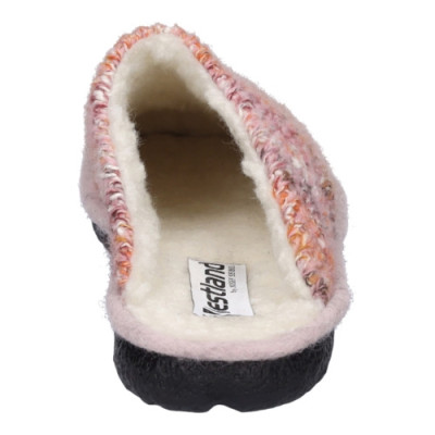 Mule d'intérieur en feutre rose fourrée|Grande taille femme|Westland