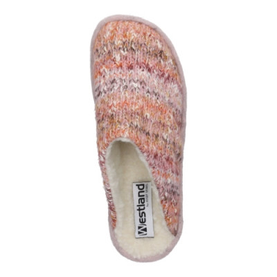 Mule d'intérieur en feutre rose fourrée|Grande taille femme|Westland