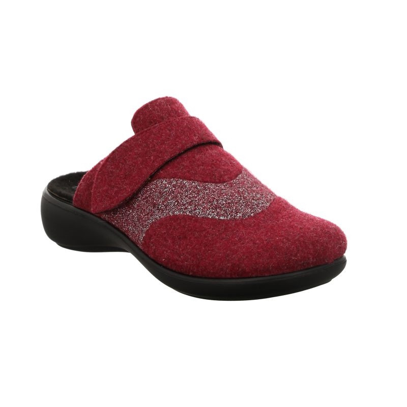 Chausson mule bordeaux | Grande taille femme | WESTLAND