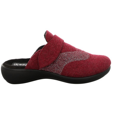 Chausson mule bordeaux | Grande taille femme | WESTLAND