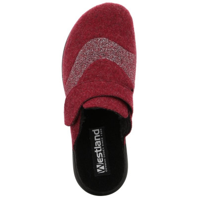 Chausson mule bordeaux | Grande taille femme | WESTLAND
