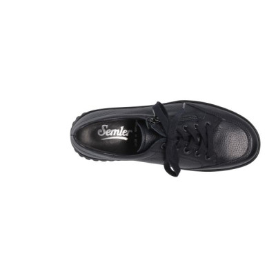 Sneakers confort à lacet en cuir marine | Petite taille femme | Semler