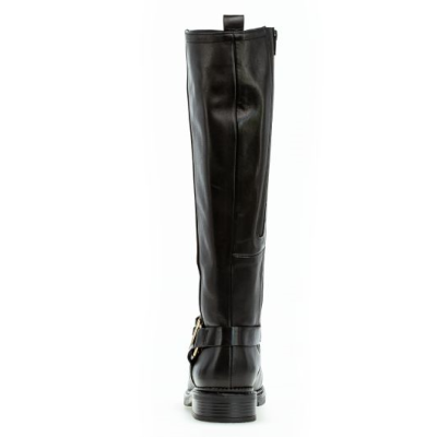 Botte plate noir en cuir | Grande pointure femme | Gabor