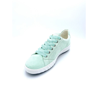 Chaussure basket de ville grande largeur en velours vert | Grande taille femme |ARA
