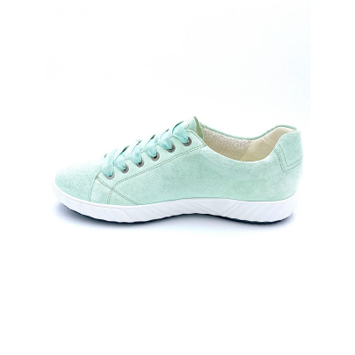 Chaussure basket de ville grande largeur en velours vert | Grande taille femme |ARA