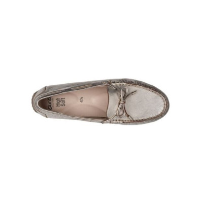 Chaussure mocassin sport en cuir argent| Grande taille femme |ARA