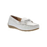 Chaussure mocassin sport en cuir blanc| Grande taille femme |ARA