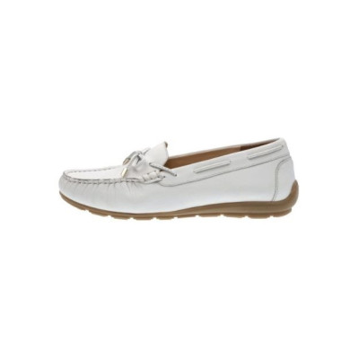 Chaussure mocassin sport en cuir blanc| Grande taille femme |ARA