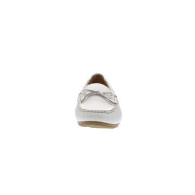 Chaussure mocassin sport en cuir blanc| Grande taille femme |ARA