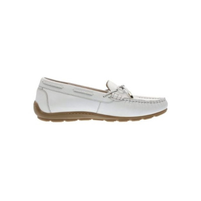 Chaussure mocassin sport en cuir blanc| Grande taille femme |ARA