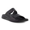 Mule à 2 velcro noir en cuir | Grande pointure femme | ECCO