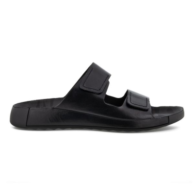 Mule à 2 velcro noir en cuir | Grande pointure femme | ECCO