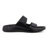 Mule à 2 velcro noir en cuir | Grande pointure femme | ECCO