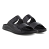 Mule à 2 velcro noir en cuir | Grande pointure femme | ECCO