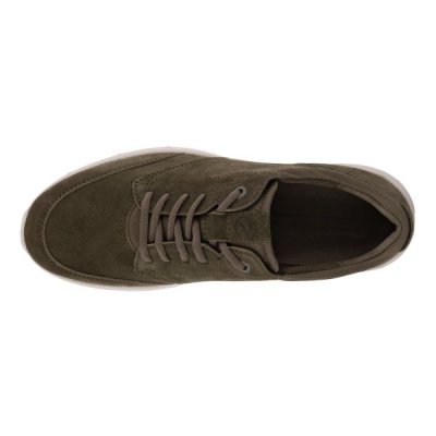 Basket à lacets confort kaki en nubuck | Grande taille homme | ECCO