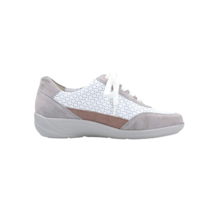lacets sport blanc beige cuir suede |Petite taille femme | SEMLER