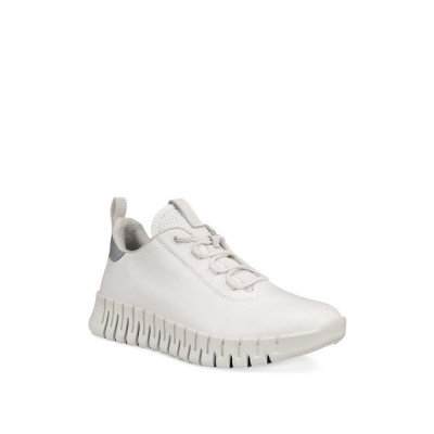 Sneakers en cuir lisse blanche |Grande taille femme|Ecco