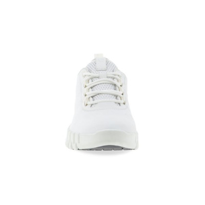 Sneakers en cuir lisse blanche |Grande taille femme|Ecco