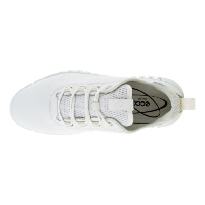 Sneakers en cuir lisse blanche |Grande taille femme|Ecco