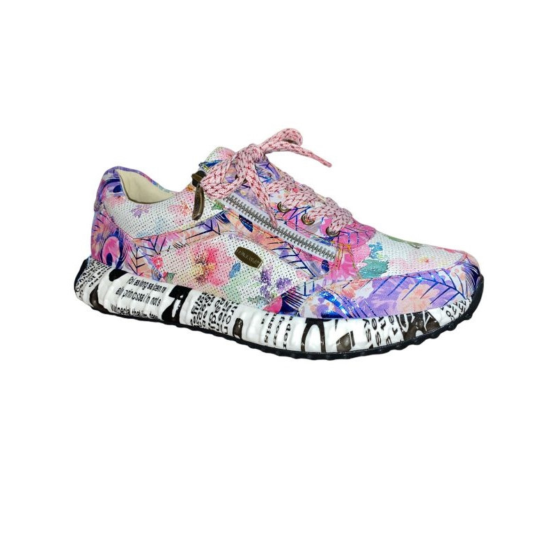 Basket fantaisie paillettes multi-couleurs violet|Grande taille femme|Laura Vita