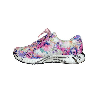 Basket fantaisie paillettes multi-couleurs violet|Grande taille femme|Laura Vita