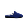 Mule d'intérieur plate en alcantara bleu | Grande pointure femme | Exquise
